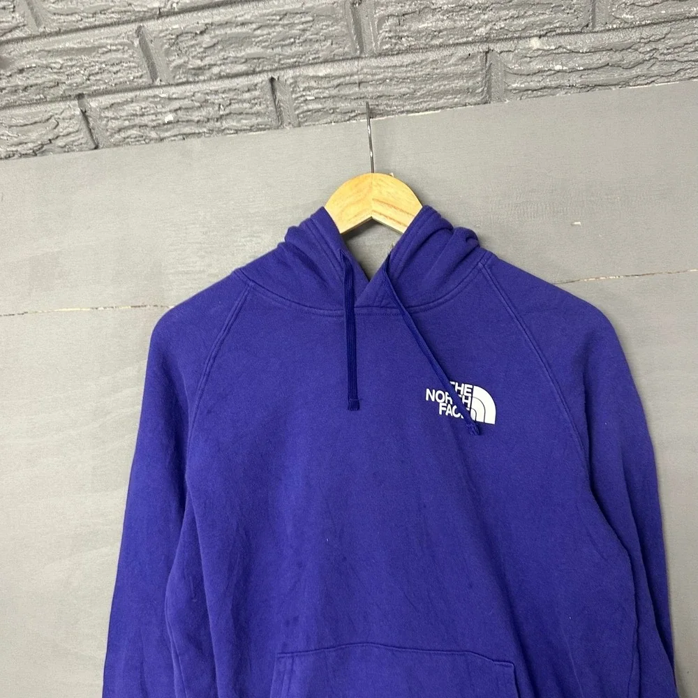 The North‎ Face Mens Purple Pullover Hoodie Logo Sweatshirt Size M 2632